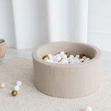 Moje Bouclé Ballenbad Beige | 90 x 40 cm incl. 200 ballen