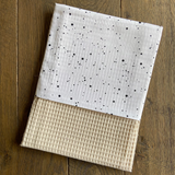Wiegdeken Wafel Beige | Stippen