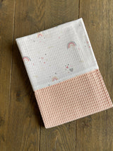 Wiegdeken Wafel Roze | Rainbow