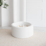 Moje Bouclé Ballenbad Wit | 90 x 40cm incl. bevestigingsmateriaal 200 ballen