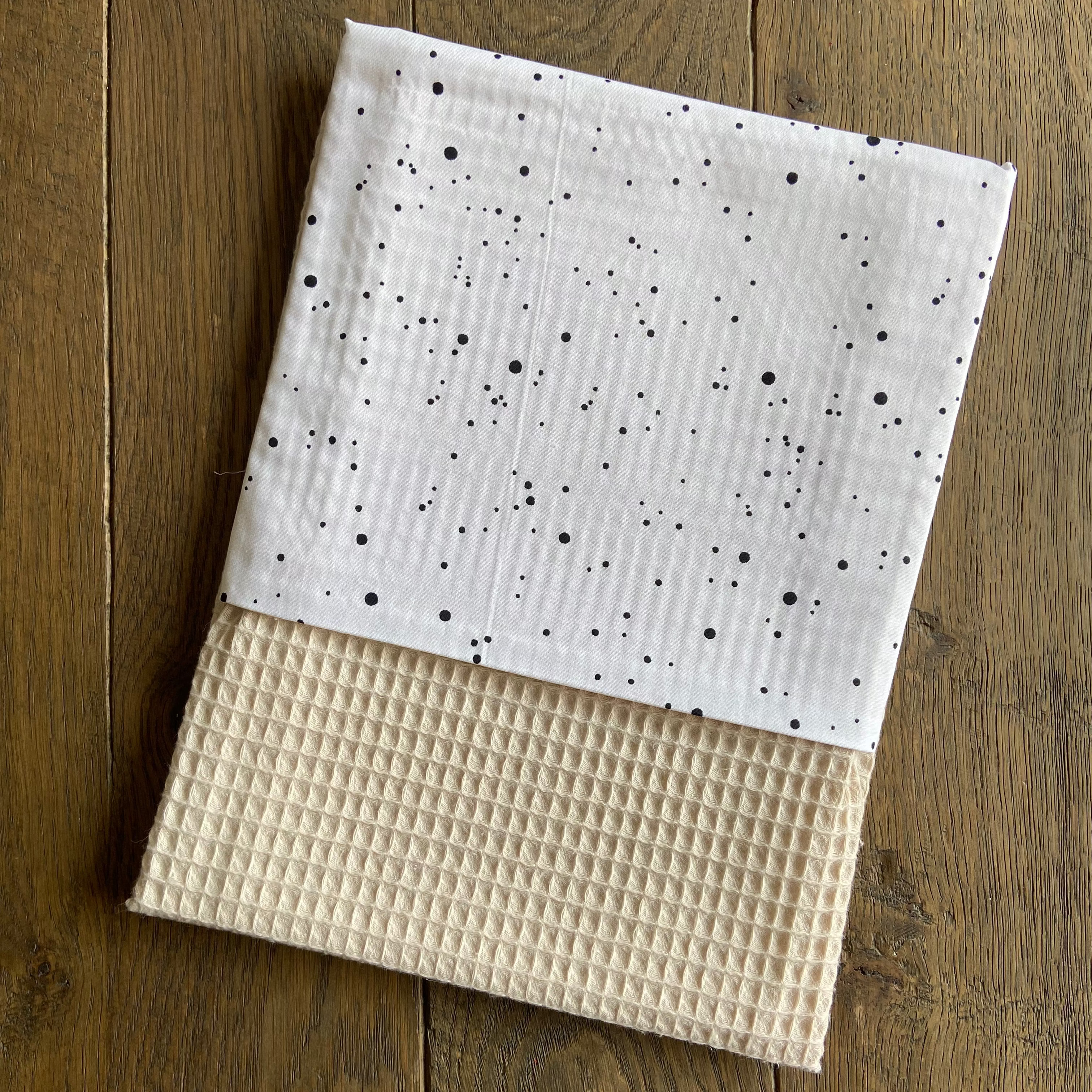Wiegdeken Wafel Beige | Stippen