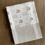 Wiegdeken Wafel Grijs | Winter Animals