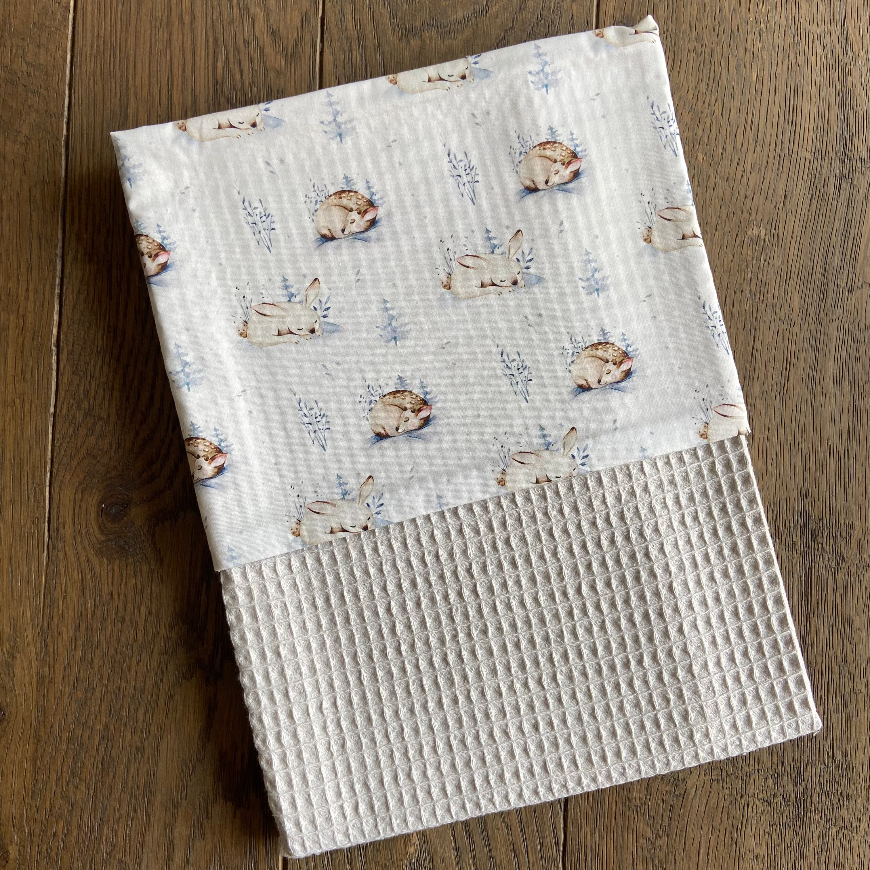 Wiegdeken Wafel Grijs | Winter Animals