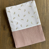 Wiegdeken Wafel Roze | Gouden Boogjes