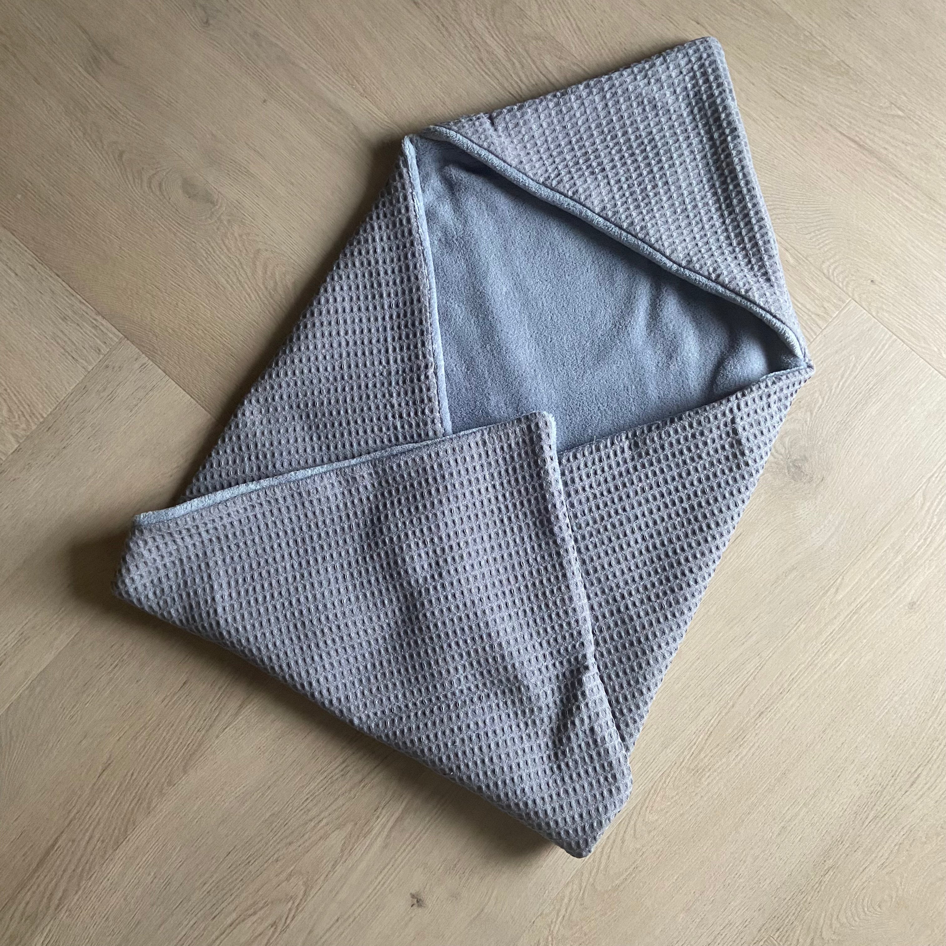Wellness Fleece Wikkeldoek | Antraciet Wafel
