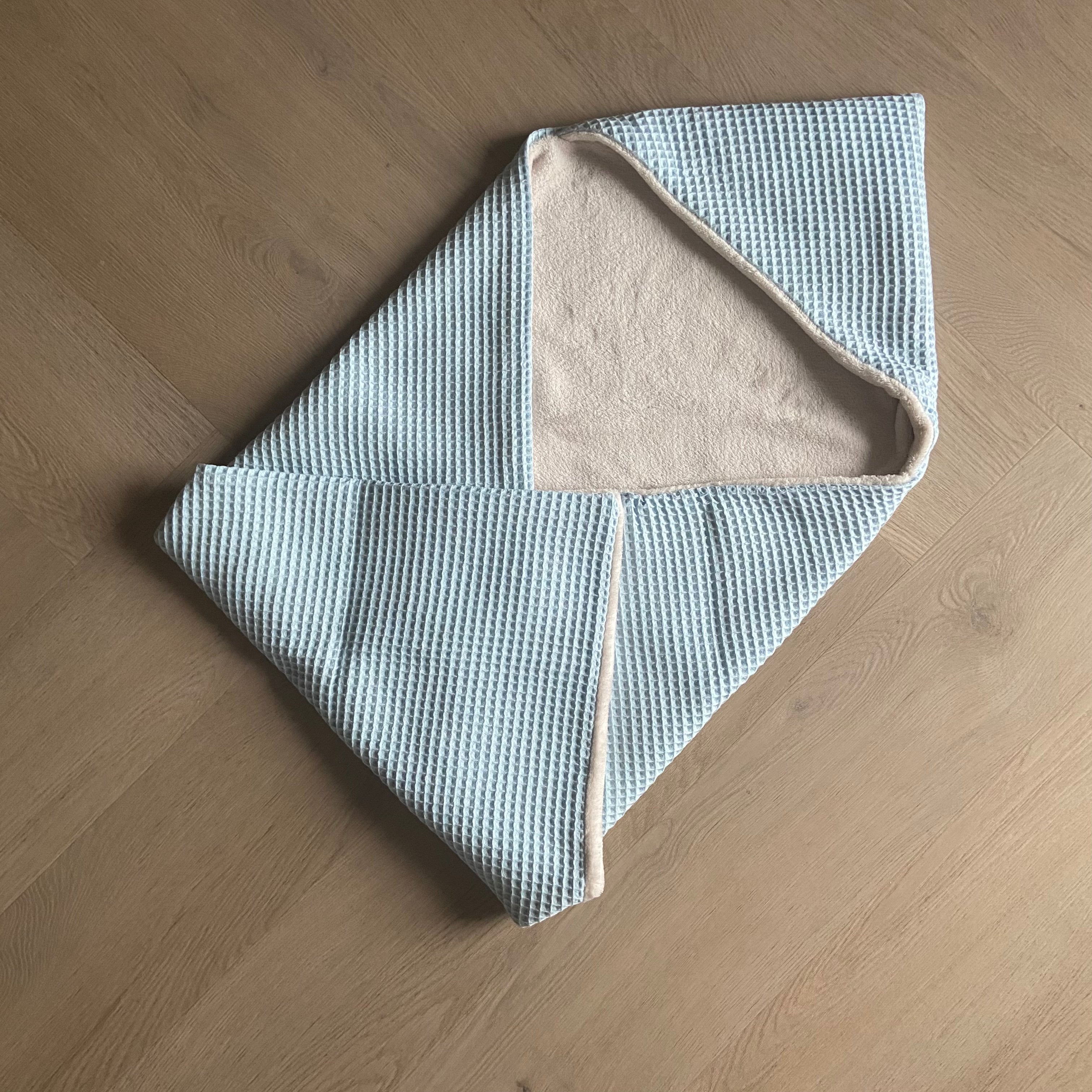 Wellness Fleece Wikkeldoek | Blauw Wafel